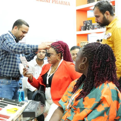 Over 1300+ Attendees participated in Free Eye Check-up Camp organized by Jagat Pharma &Dr. Basu Eye Hospital at UP International Trade Show