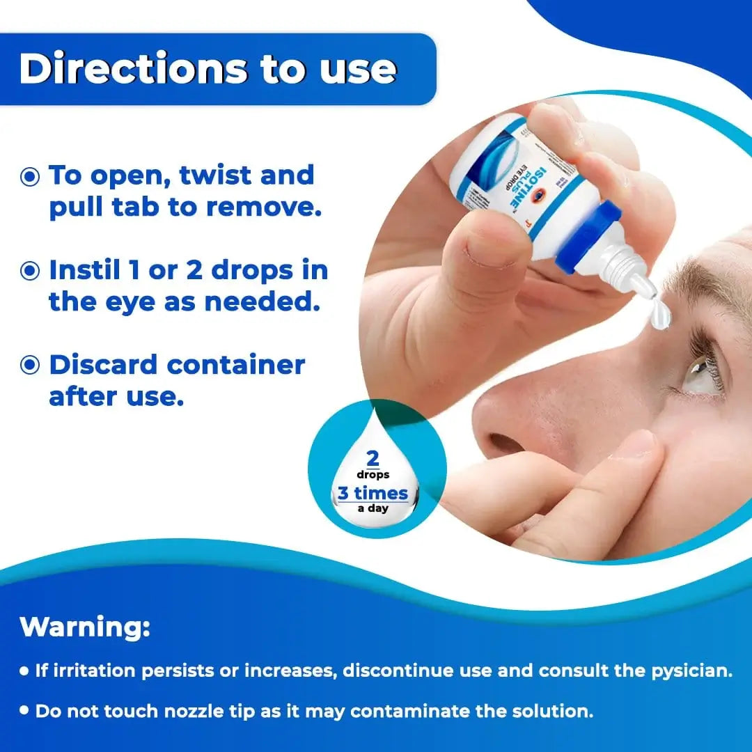 Isotine Plus Eye Drops-Pack Of 2-Restoring clarity & vision.