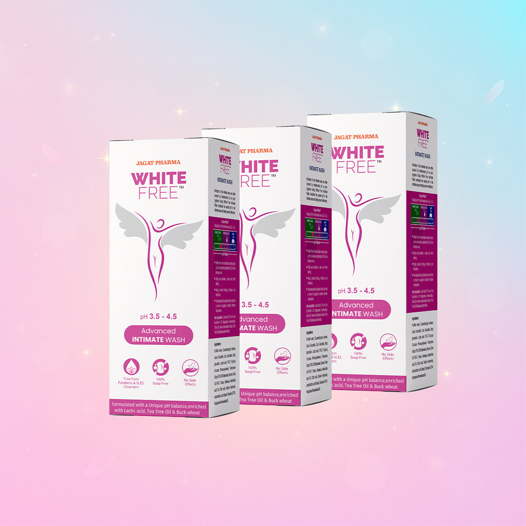 White Free Intimate Wash Advanced Intimate Hygiene Care for Women (Pack of 3)