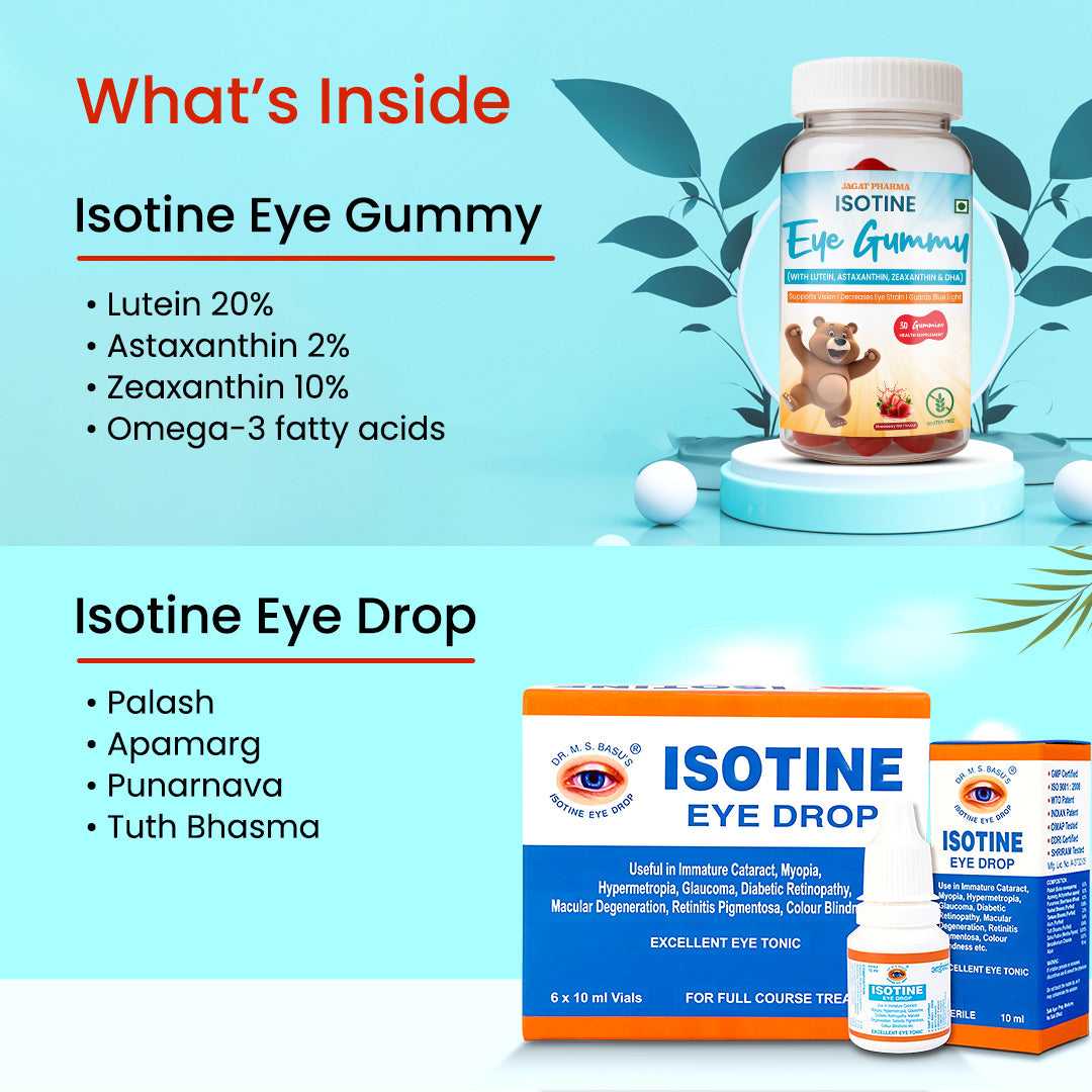 Isotine Eye Gummy (Kids) + Isotine Plain Combo: Daily Care for Healthy Eyes
