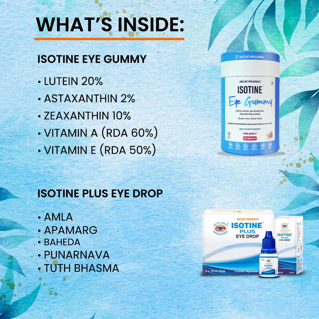 Isotine Eye Gummy (Adults) + Isotine Plus Combo: Ultimate Nutritional Support for Healthy Eyes