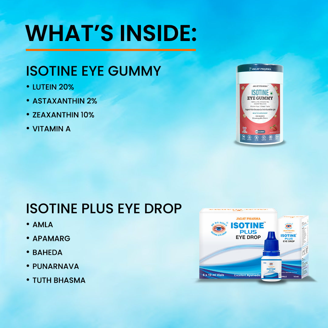 Isotine Eye Gummy (Kids) + Isotine Plus Combo: For Vibrant Vision and Lasting Eye Health