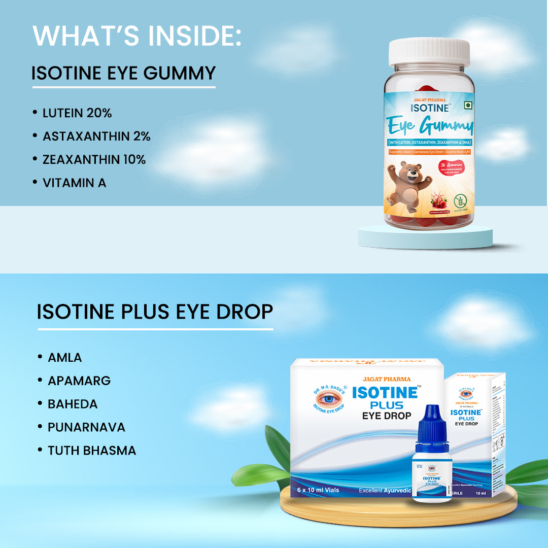 Isotine Eye Gummy (Kids) + Isotine Plus Combo: For Vibrant Vision and Lasting Eye Health