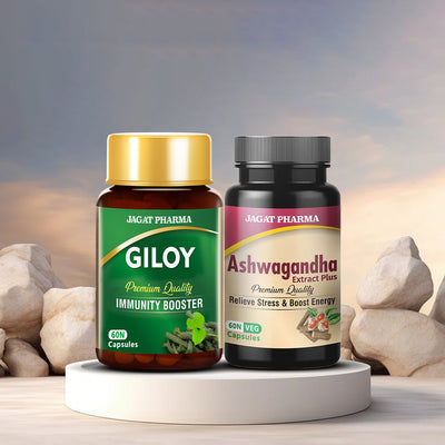 Giloy + Ashwagandha Combo Immunity Builder & Stress Reliever Combo