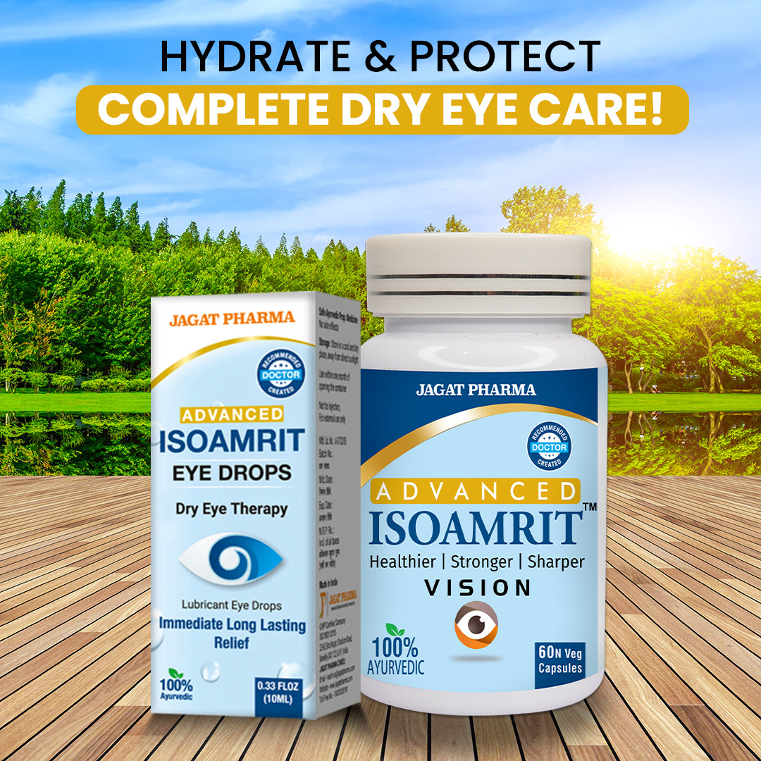 Iso Amrit Eye Drop + Iso Amrit Capsules Combo: Dual Action Relief From Dry Eyes