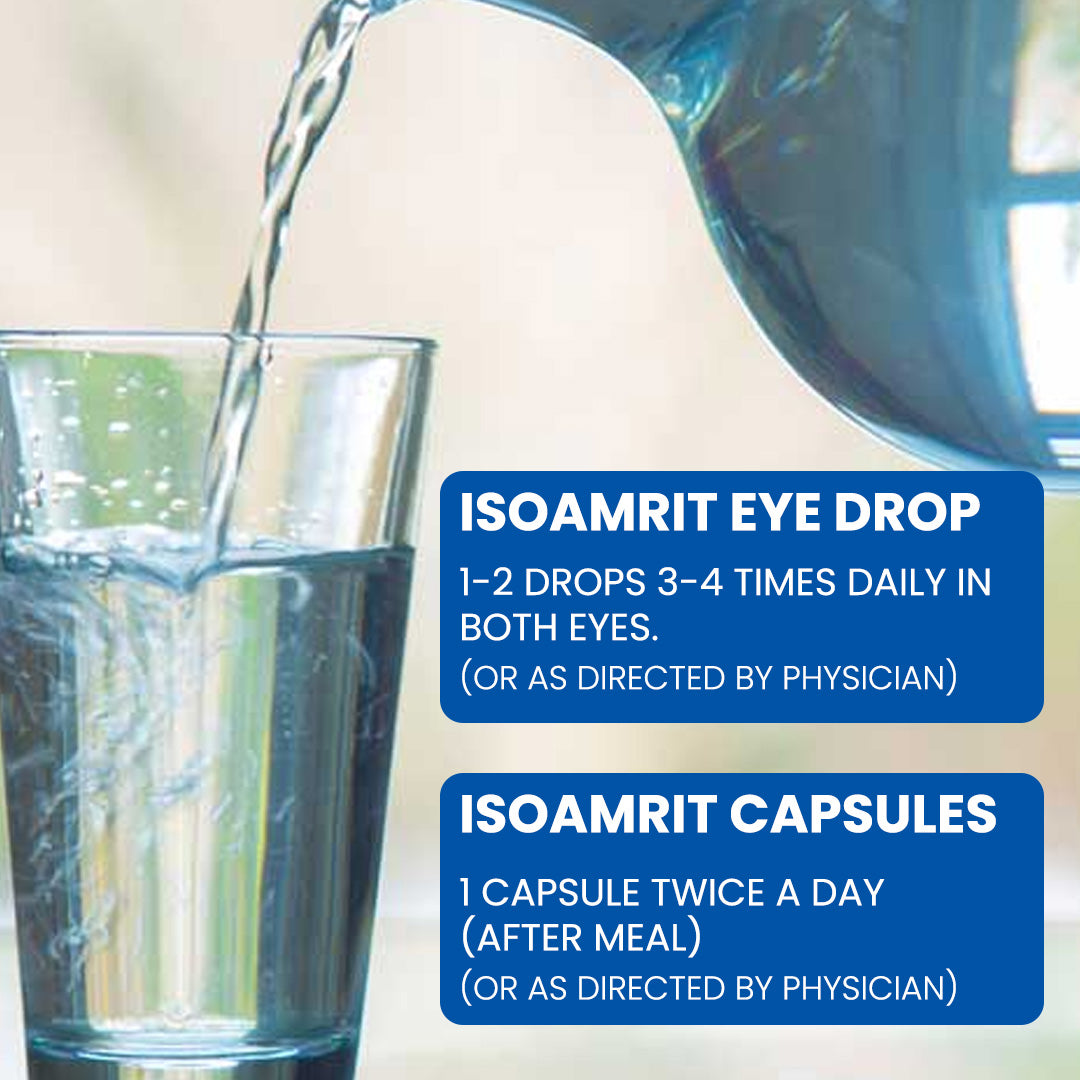 Iso Amrit Eye Drop + Iso Amrit Capsules Combo: Dual Action Relief From Dry Eyes