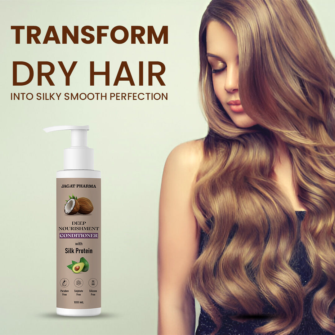 Deep Nourishment Conditioner With Silk Protein - Unlock Luxurious Silkiness for Your Hair