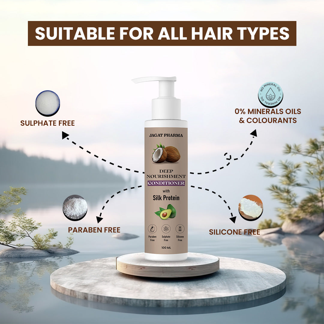 Deep Nourishment Conditioner With Silk Protein - Unlock Luxurious Silkiness for Your Hair