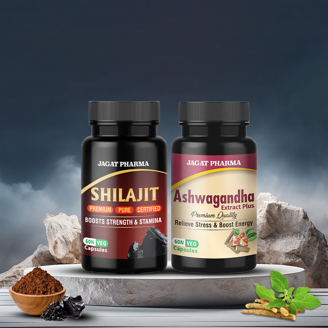 Himalayan Shilajit + Ashwagandha Capsules Combo