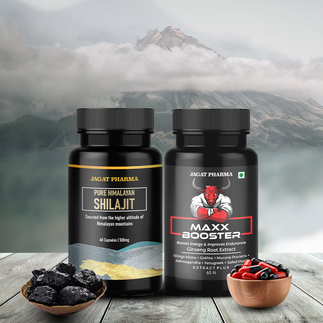 Maxx Booster + Pure Shilajit: Unleash Strength, Energy, and Vitality!