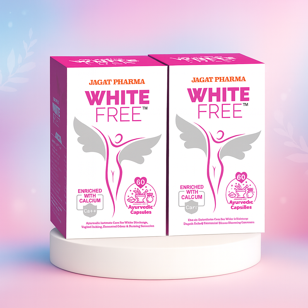 Jagat Pharma White Free Ayurvedic Capsules for Leucorrhea And White Discharge