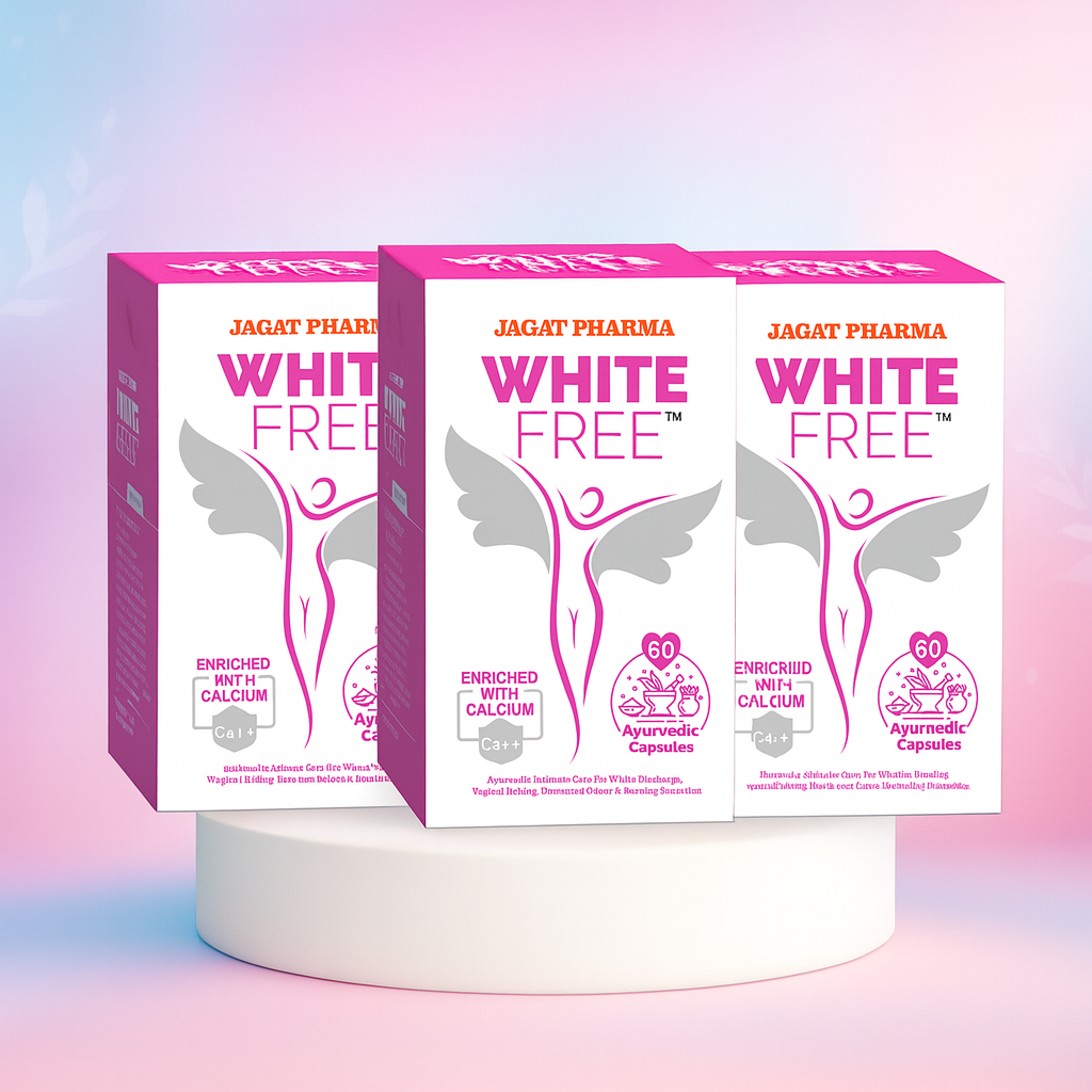 Jagat Pharma White Free Ayurvedic Capsules for Leucorrhea And White Discharge