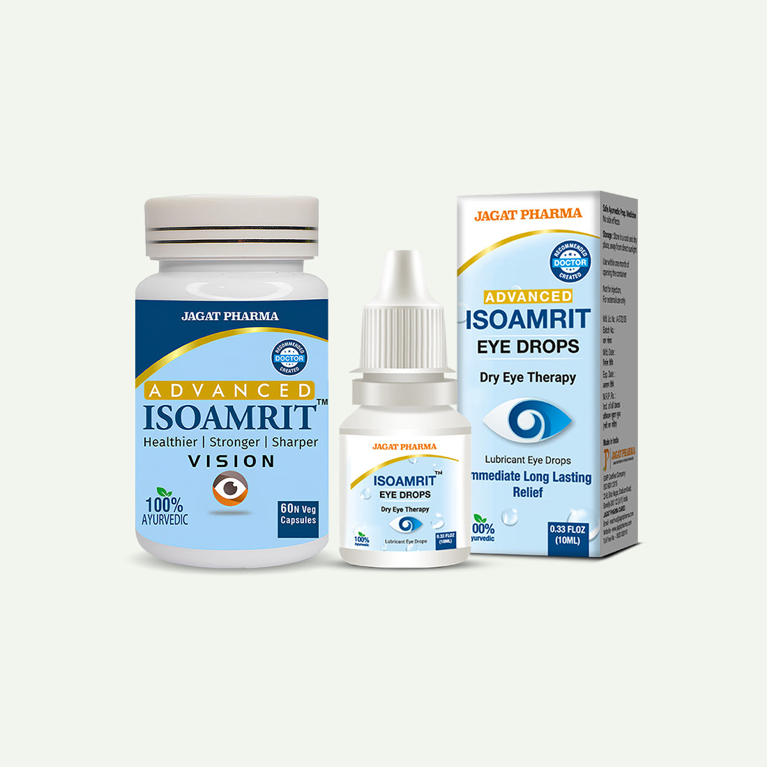 Iso Amrit Eye Drop + Iso Amrit Capsules Combo: Dual Action Relief From Dry Eyes