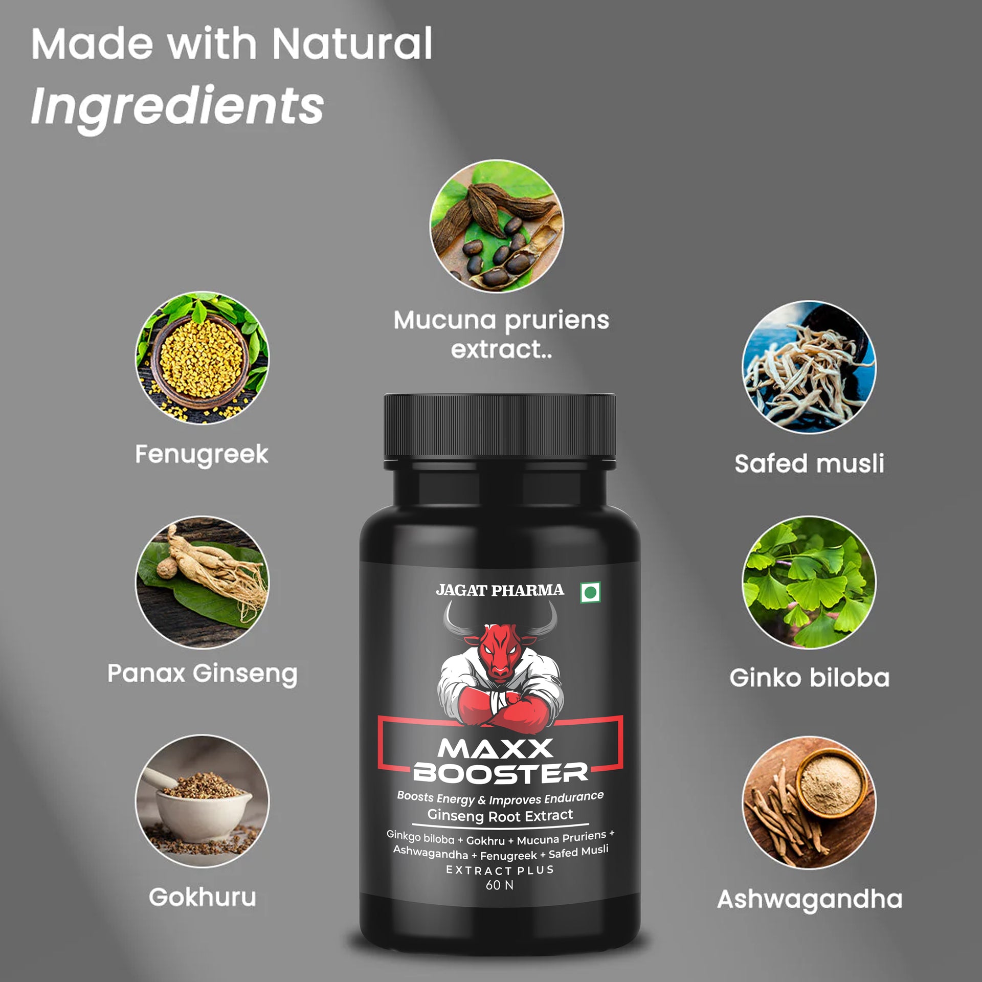 Maxx Booster- 60 Capsule Muscle Mass Gainer and Stamina Booster