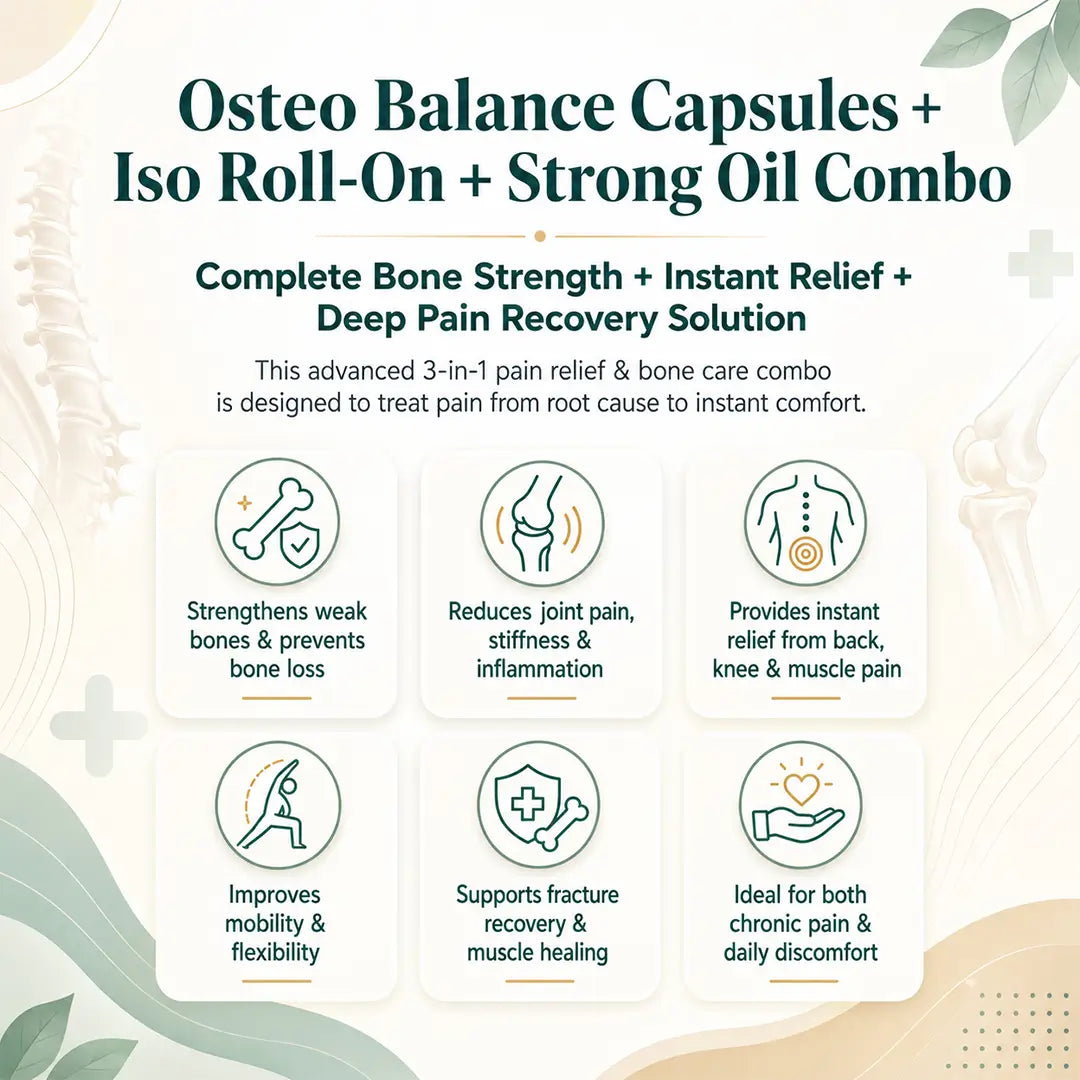 Osteo Balance Capsules + Iso Roll-On + Strong Oil Combo