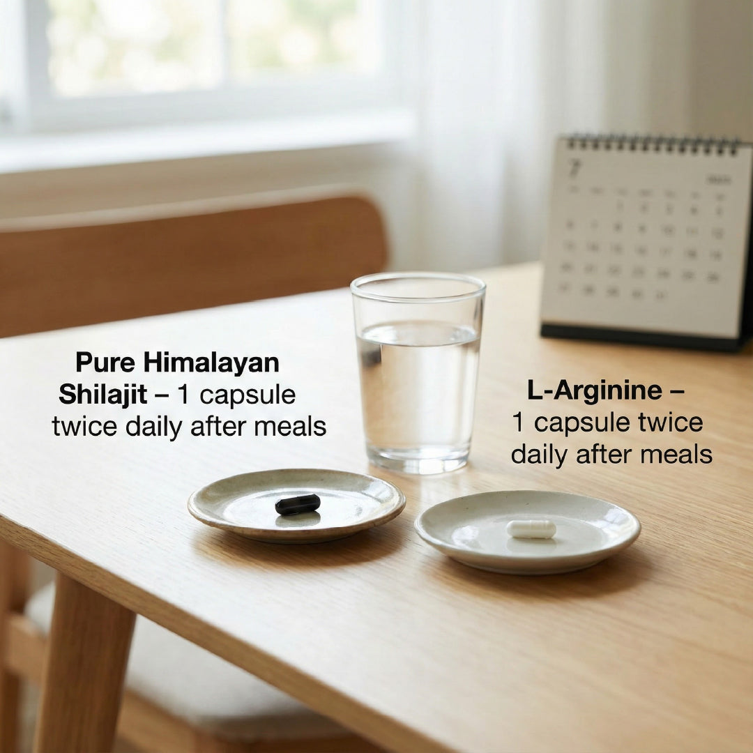 Pure Himalayan Shilajit + L-Arginine: Power Combo for Daily Performance