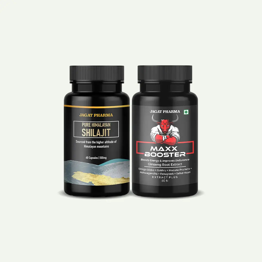 Maxx Booster + Pure Shilajit: Unleash Strength, Energy, and Vitality!