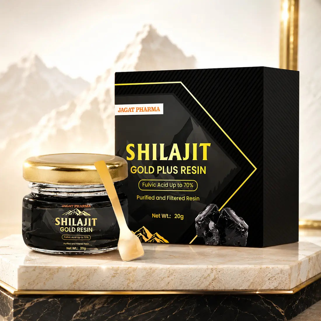 Himalayan Shilajit Gold Plus Resin 20g -For Strength Power Stamina