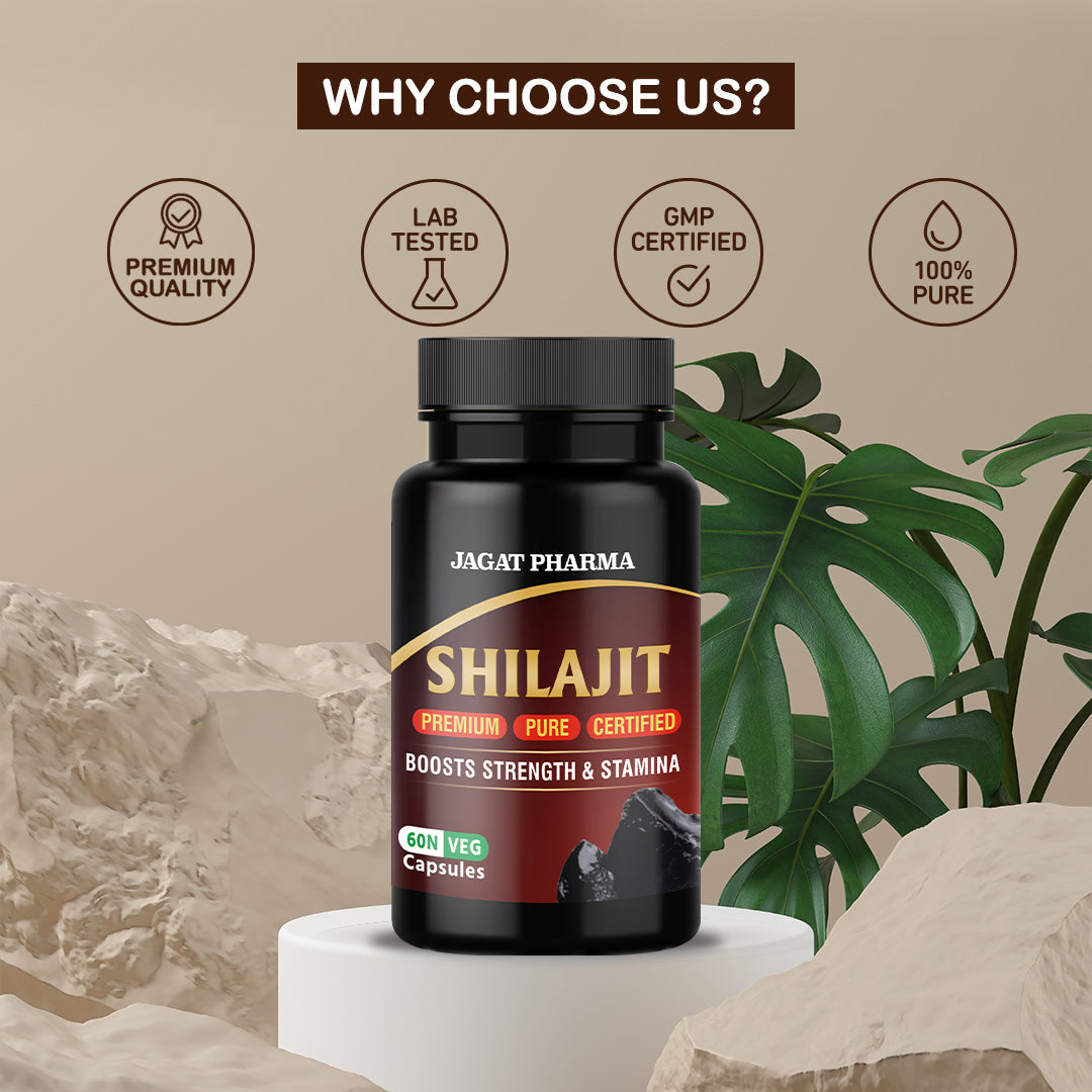 Premium Himalayan Shilajit/Shilajeet 60 Capsules Pack of 2