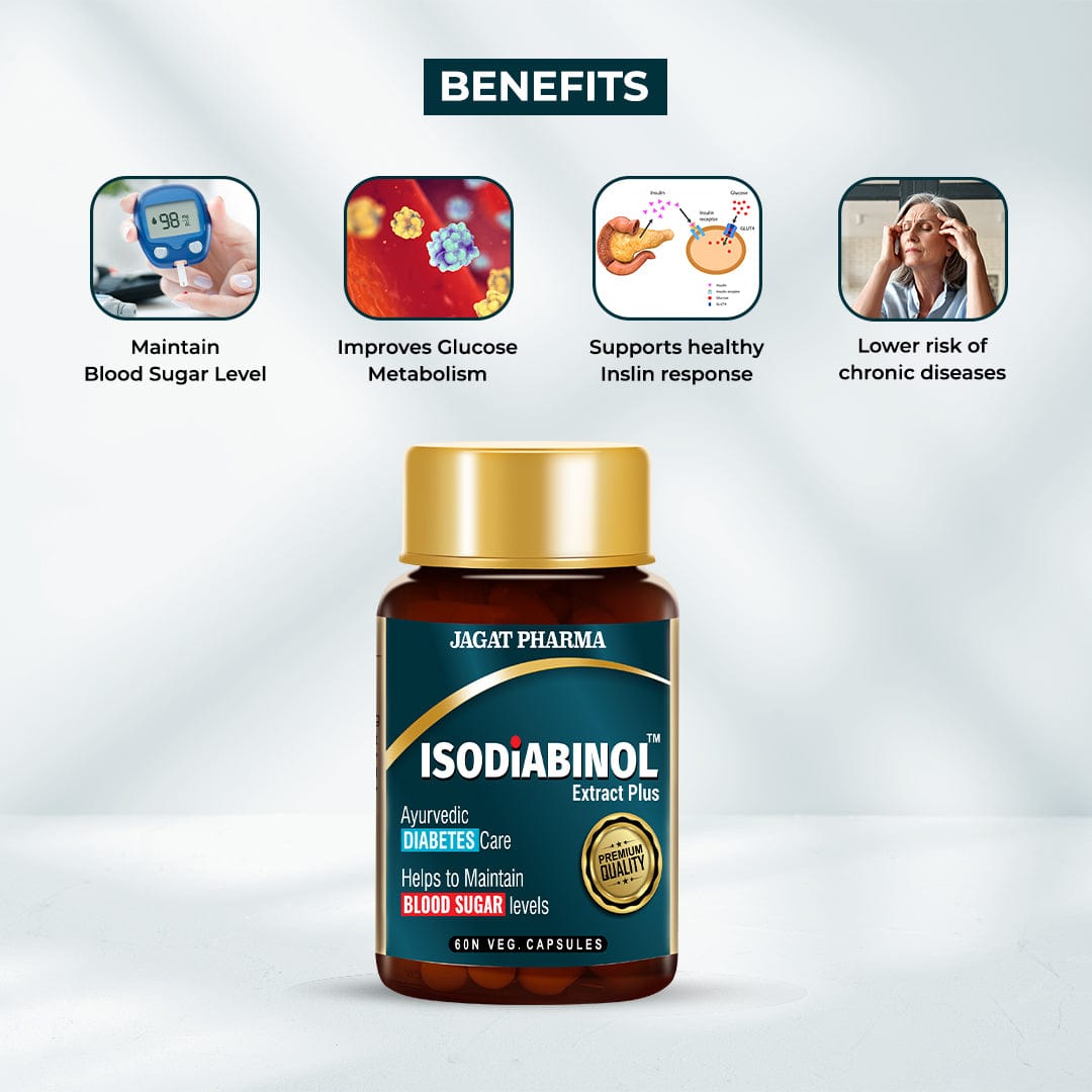 ISODIABINOL Capsules 100% Ayurvedic Diabetes Care 60 Caps