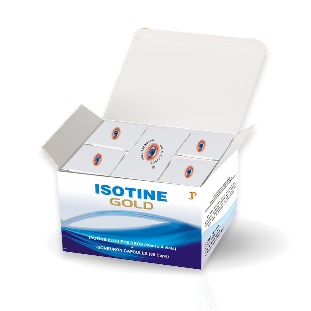 Isotine Gold Eye Drops- Empowering Vision's Strength.